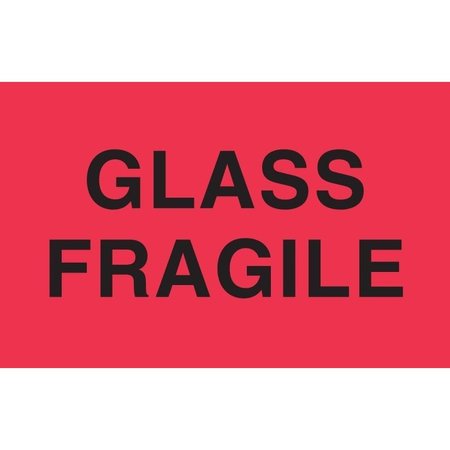 DECKER TAPE PRODUCTS Label, DL2442, GLASS FRAGILE, 3" X 5" DL2442